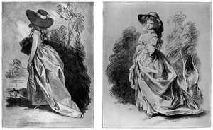 Gainsboroughs Studien für sein berühmtes Porträt der Herzogin von Devonshire, um 1787 von Unbekannt