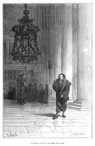 Galileo beobachtet das Schwingen des Kronleuchters in der Kathedrale von Pisa, um 1584