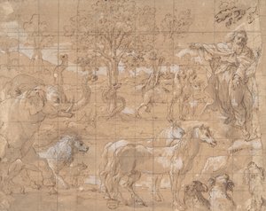 Garten Eden, Schöpfung der Tiere, 16. Jahrhundert