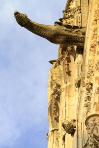 Wasserspeier. Stephansdom, Bourges, Frankreich
