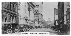 Garry Street, Winnipeg, Manitoba, Kanada, um 1920 von Unbekannt