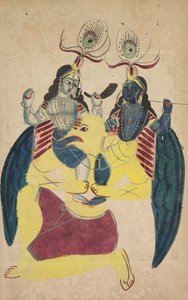 Garuda trägt Balarama und Krishna, 1800er Jahre