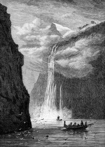 Geirangerfjord mit den Sieben Schwestern Wasserfall, Norwegen, 1882 von Unbekannt