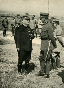 General Joseph Joffre und König Albert I., Erster Weltkrieg, um 1915, um 1920 von Unbekannt
