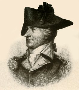 General Philemon Dickinson, zeigt hochgeschnittenen Mantel, um 1780, 1937