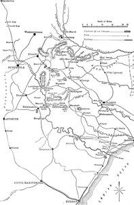 Allgemeiner Plan der Operationen in Zululand, 1879, um 1880 von Unbekannt