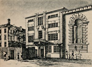 General Post Office, circa 1793 - Zeigt Gebäude neben Lloyds Coffee House, 1928
