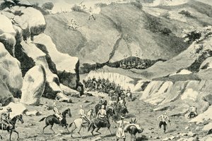 General Roberts... Angegriffen von Ghilzais im Shutargardan-Pass, 27. September 1879, 1901