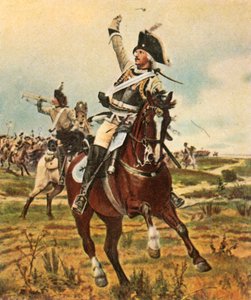 General Seydlitz gibt das Signal zum Vorrücken bei Rossbach, 5. November 1757