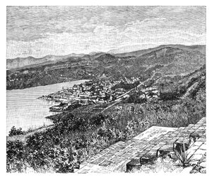 Gesamtansicht von Castries, St. Lucia, ca. 1890