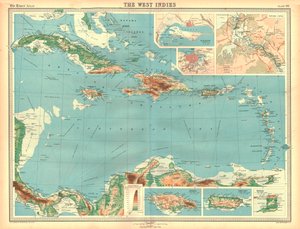 Geografische Karte der Westindischen Inseln von Unbekannt