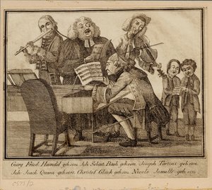 Georg Friedrich Händel, Johann Sebastian Bach, Giuseppe Tartini, Johann Joachim Quantz, Christoph W von Unbekannt