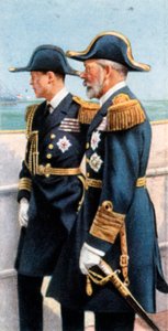George V. und der Prinz von Wales bei der Flotteninspektion, 26. Juli 1924 von Unbekannt