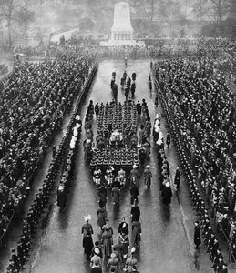 Trauerzug von George V. auf der Horse Guards Parade, London, 28. Januar 1936