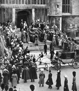 Ruheplatz von George V., St. Georgs Kapelle, Windsor Castle, 28. Januar 1936 von Unbekannt