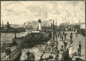 Georges Landungsbrücke, 1898 von Unbekannt