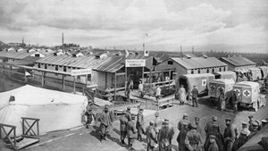 Deutsche Verbandstation in Vigneulles, Lothringen, Frankreich, Erster Weltkrieg, 1915 von Unbekannt