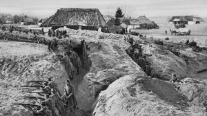 Deutsche Infanterie in Schützengräben bei Jasionna, Polen, Erster Weltkrieg, 1915 von Unbekannt