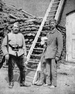 Deutscher Kriegsgefangener und ein Wachmann, Erster Weltkrieg