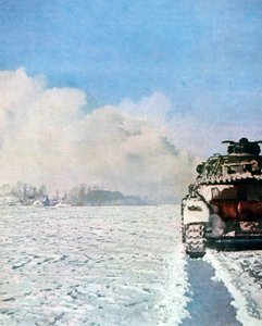 Deutscher Panzerkampf im Schnee, Russland, Januar 1943 von Unbekannt