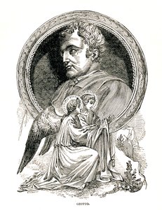 Giotto di Bondone, italienischer Maler und Architekt, 1893