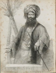 Giovanni Battista Belzoni 1778-1823 Frontispiz aus Narrative of the Operations and Recent Discoveries von Unbekannt