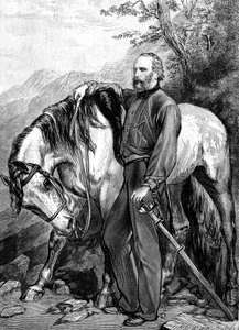Giuseppe Garibaldi, italienischer Patriot und Soldat des Risorgimento, 1861