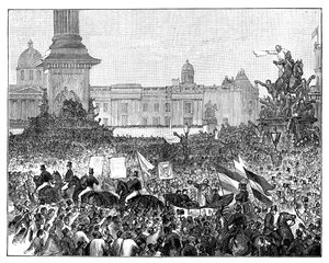 Giuseppe Garibaldis Empfang auf dem Trafalgar Square, London, 1864