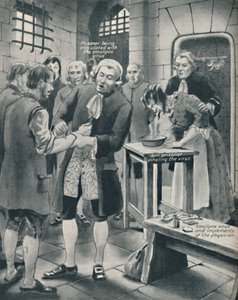Gefangenen die Pocken im Gefängnis geben, spätes 18. Jahrhundert, um 1934 von Unbekannt
