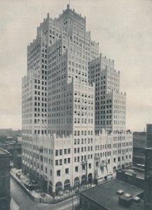 Bedeutung des Wolkenkratzers: Gruppierte Türme in St. Louis, ca. 1935