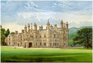 Glanusk Park, Brecknockshire, Wales, Heimat von Baronet Bailey, ca. 1880