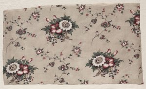Glasierter Chintz-Fragment, um 1830