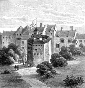 Globe Theatre, Bankside, Southwark, London, wie es um 1598 erschien