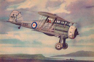 Gloster Gladiator Jagd-Doppeldecker, ca. 1944
