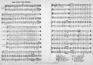 God Save the Queen, Notenblatt, 1900 von Unbekannt