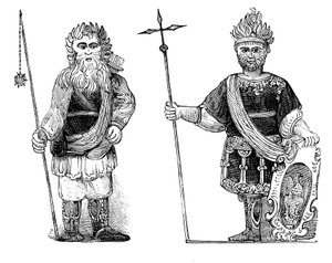 Gog und Magog, Guildhall, London, ca. 1902