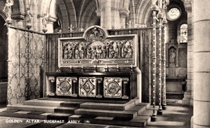 Goldener Altar, Buckfast Abbey, 20. Jahrhundert von Unbekannt