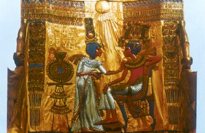 Goldener Thron von Tutanchamun, altägyptisch, 18. Dynastie, Neues Reich, 14. Jahrhundert v. Chr.