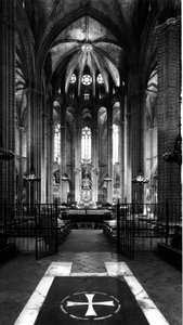 Gotische Kunst: Ansicht des Chors der Kathedrale von Santa Eulalia, 1298, Barcelona, Spanien von Unbekannt
