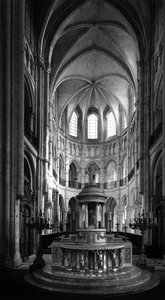 Gotische Kunst: Ansicht des Chors der Kathedrale Notre Dame de Noyon (12.-13. Jahrhundert) (Oise) von Unbekannt