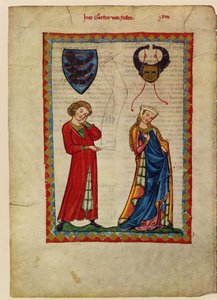 Gottfried von Neifen aus dem Codex Manesse, zwischen 1305 und 1340