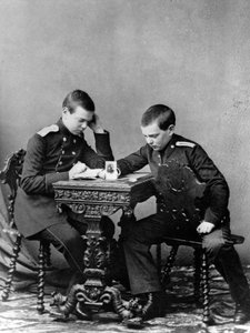 Großfürsten Alexander Alexandrowitsch und Wladimir Alexandrowitsch von Russland, ca. 1859-1861 von Unbekannt