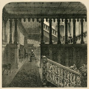 Große Treppe, Holland House, ca. 1876
