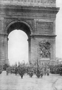 Große Siegesparade, Arc de Triomphe, Paris, Frankreich, 14. Juli 1919 von Unbekannt