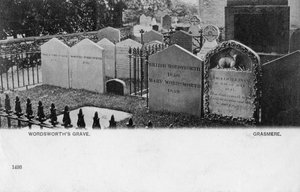 Grab des Dichters William Wordsworth, Grasmere, Westmorland, 20. Jahrhundert von Unbekannt