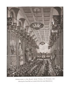 Große Halle Guildhall, 1837