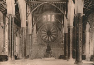 Große Halle des Winchester Castle, Hampshire, frühes 20. Jahrhundert von Unbekannt