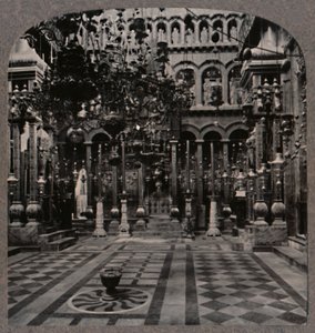 Griechische Kathedrale in der Grabeskirche, Jerusalem, ca. 1900 von Unbekannt