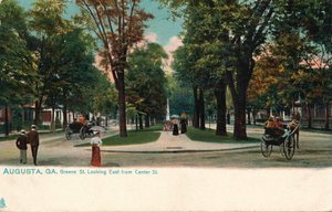 Greene Street, Blick nach Osten von der Center Street, Augusta, Georgia, Amerika, um 1910 von Unbekannt