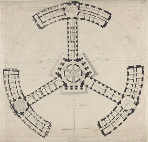 Grundriss für eine Akademie der Schönen Künste, 1750-1790